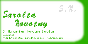 sarolta novotny business card